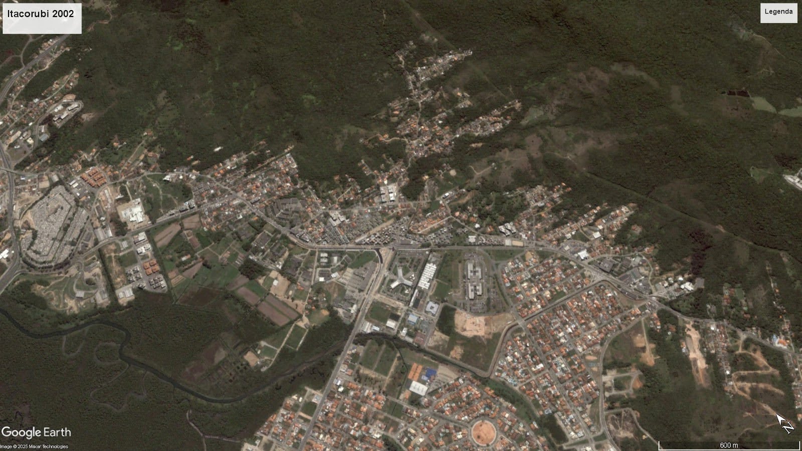 imagem de satélite antiga no itacorubi