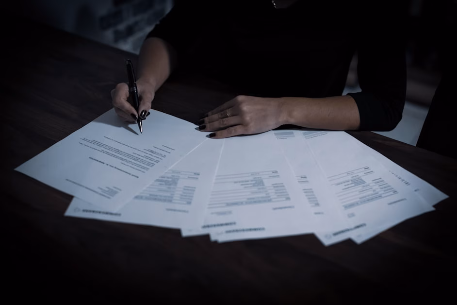 Assinatura de documentos legais — despejo de inquilino e cobrança de aluguel atrasado