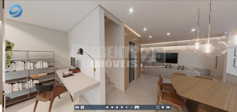 cozinha e sala de jantar e escritório - Casa 3 quartos no Córrego Grande em Florianópolis