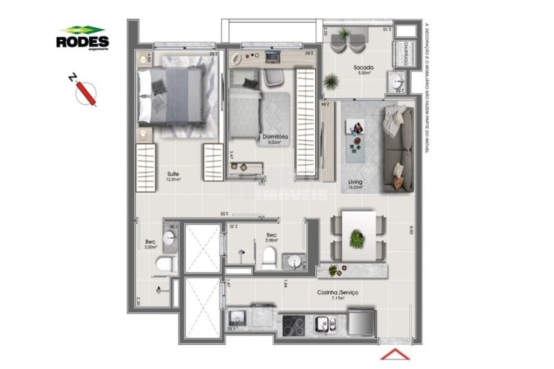 Apartamento 2 quartos no Estreito em Florianópolis - Foto 3