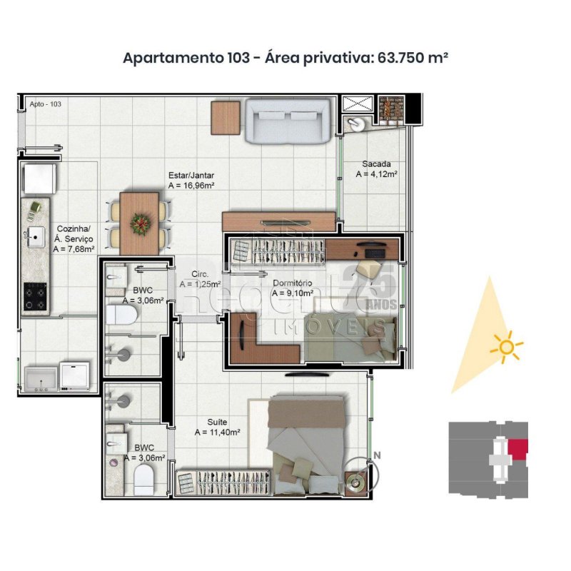 Apartamento 2 quartos no Trindade em Florianópolis - Foto 33