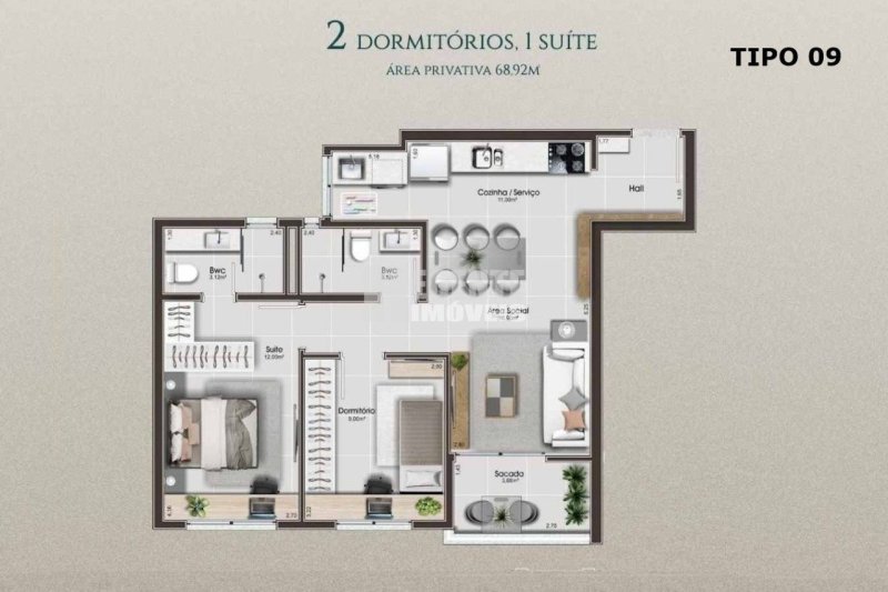 Apartamento 2 quartos no Floresta em São José - Foto 3