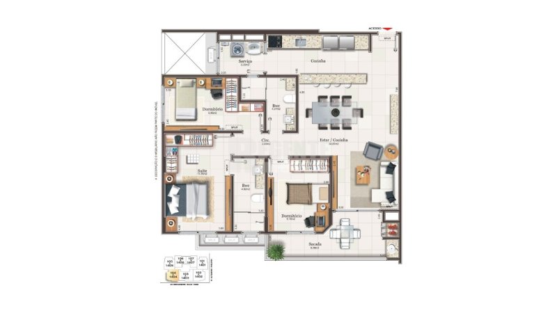 Apartamento 3 quartos no Campinas em São José - Foto 3