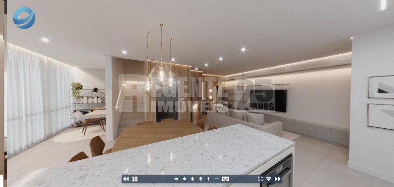 cozinha e sala de jantar - Casa 3 quartos no Córrego Grande em Florianópolis