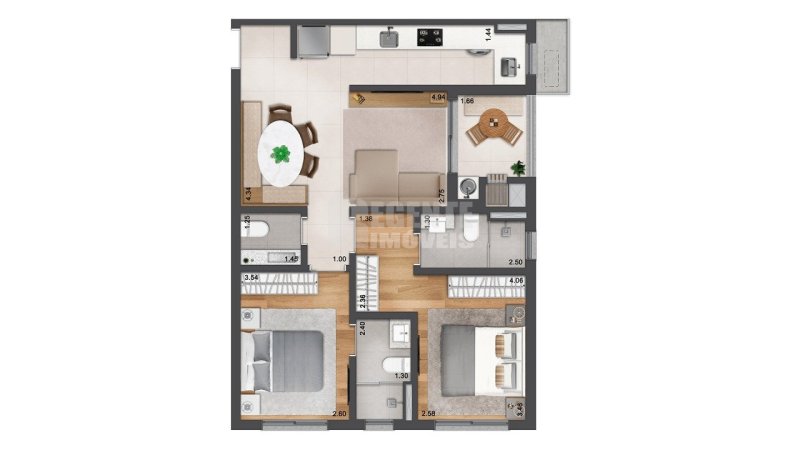 Apartamento 2 quartos no Saco Grande em Florianópolis - Foto 3