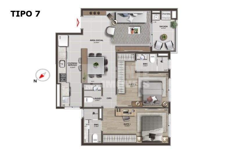 Apartamento 2 quartos no Estreito em Florianópolis - Foto 2