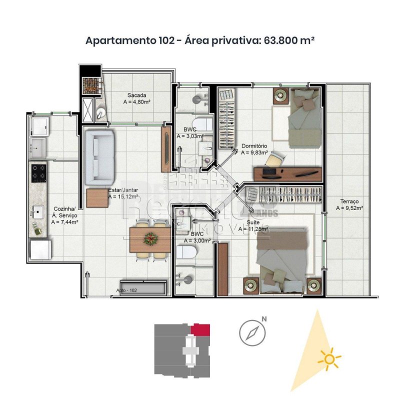 Apartamento 2 quartos no Trindade em Florianópolis - Foto 32