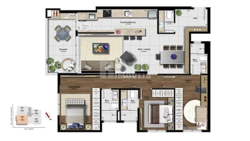 Apartamento 3 quartos no Estreito em Florianópolis - Foto 3