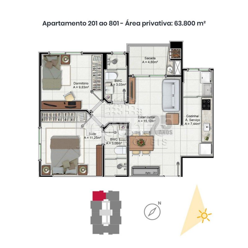Apartamento 2 quartos no Trindade em Florianópolis - Foto 37